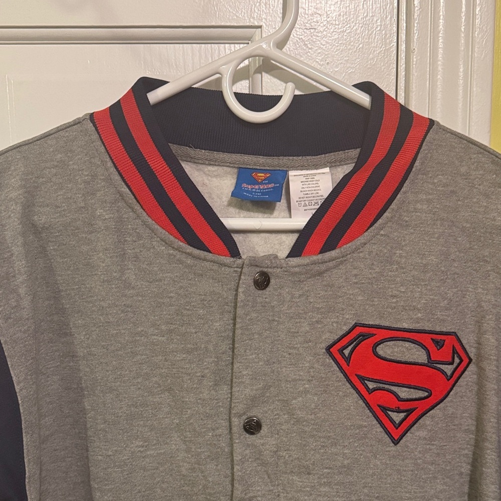 DC Comics Gray and Red Superman Jacket